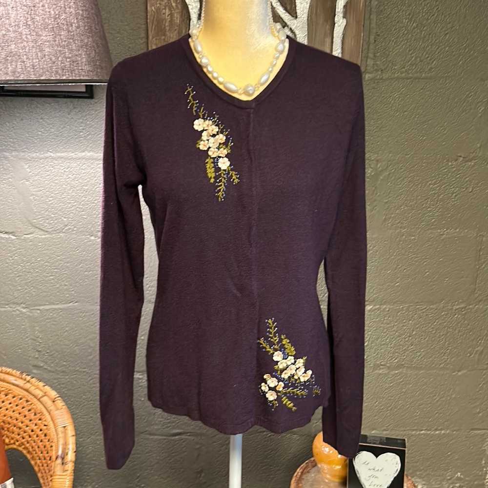 Free People purple cardigan NWT